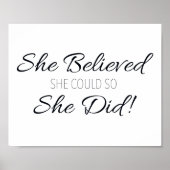 Sie glaubte, sie könne schreiben poster (Vorne)