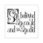 Sie glaubte, sie könne und so machte sie Briefmark Gummistempel (Prägung)