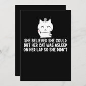 Sie glaubte, sie könnte, aber ihre Katze schlief a Einladung (Vorne/Hinten)
