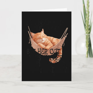 Sie glaubte, sie könnte, aber ihre Katze schlief a Karte