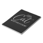 Sie glaubte, sie könnte, aber ihre Katze schlief a Notizblock (Rotiert)