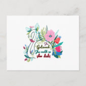 Sie glaubte, sie könnte also mit Blume schwänzen Postkarte (Vorderseite)