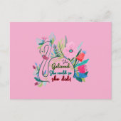 Sie glaubte, sie könnte also mit Blume schwänzen Postkarte (Vorderseite)