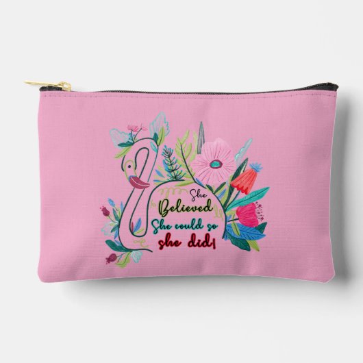 Sie glaubte, sie könnte also mit Blume schwänzen Zubehörtasche (Vorderseite)