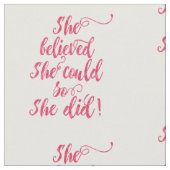 Sie glaubte, sie könnte also weibliche Frauen Stoff (Nahaufnahme)