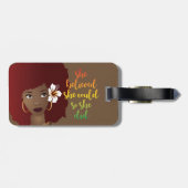 Sie glaubte, sie könnte das tun, rot, braun gepäckanhänger (Rückseite horizontal)