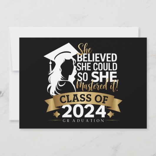 Sie glaubte, sie könnte es also 2024 schaffen einladung (Vorderseite)