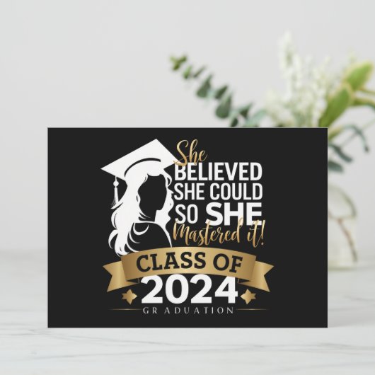 Sie glaubte, sie könnte es also 2024 schaffen einladung (Stehend Vorderseite)