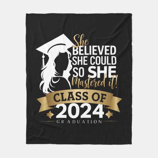 Sie glaubte, sie könnte es also 2024 schaffen fleecedecke (Vorderseite)