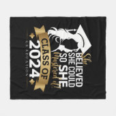 Sie glaubte, sie könnte es also 2024 schaffen fleecedecke (Vorderseite (Horizontal))