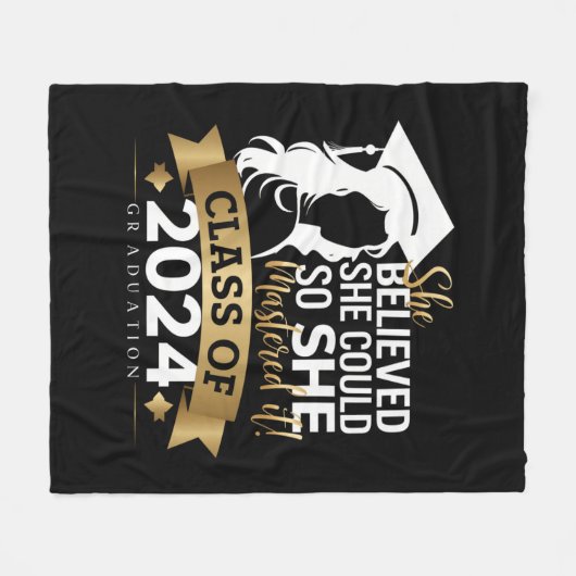 Sie glaubte, sie könnte es also 2024 schaffen fleecedecke (Vorderseite (Horizontal))