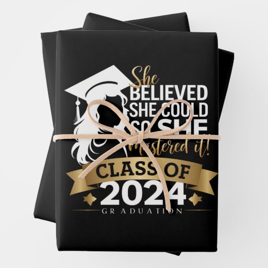 Sie glaubte, sie könnte es also 2024 schaffen geschenkpapier set (Beispiel)