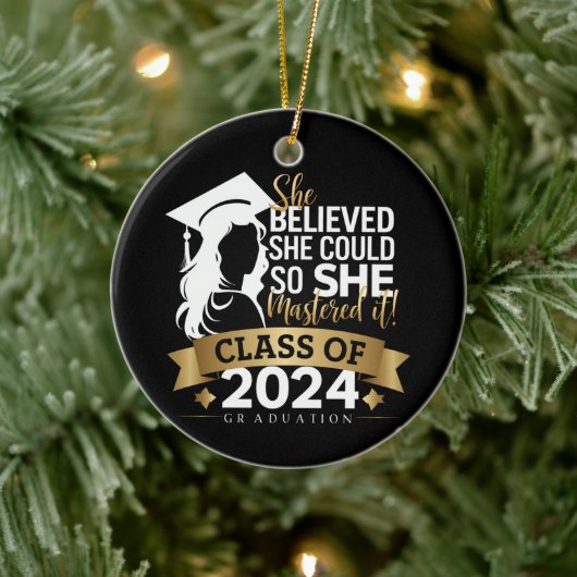 Sie glaubte, sie könnte es also 2024 schaffen keramik ornament (Baum)