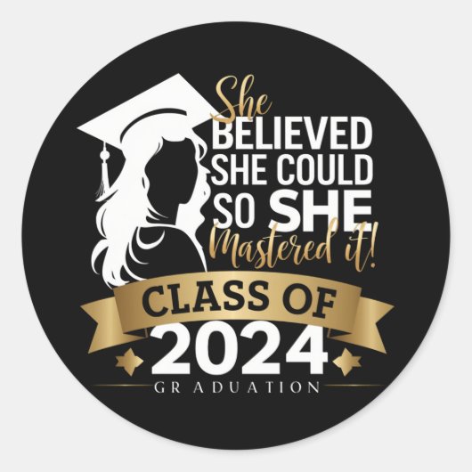 Sie glaubte, sie könnte es also 2024 schaffen runder aufkleber (Vorderseite)