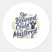 Sie glaubte, sie könnte es also 2025 schaffen runder aufkleber (Vorderseite)