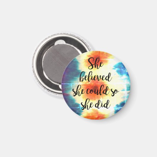 Sie glaubte, sie könnte es, also tat sie Magnet (Vorderseite/Rückseite)