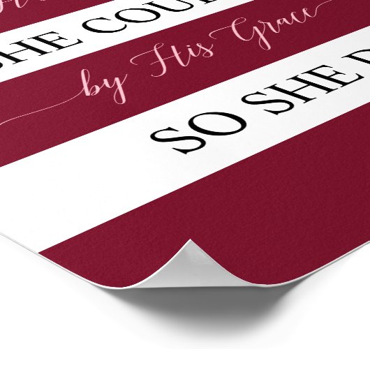 Sie glaubte, sie könnte es nach seiner Anmut schaf Poster (Ecke)