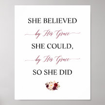 Sie glaubte, sie könnte es nach seiner Anmut schaf