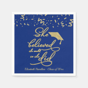 Sie glaubte, sie könnte es schaffen, also tat sie  serviette