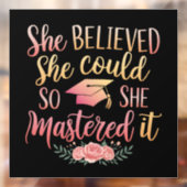 Sie glaubte, sie könnte es schaffen fensteraufkleber (Blatt 2)