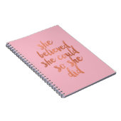 Sie glaubte, sie könnte - Notebook Notizblock (Rechte Seite)