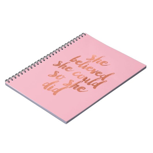 Sie glaubte, sie könnte - Notebook Notizblock (Linke Seite)