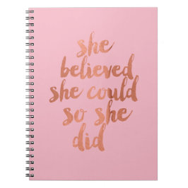 Sie glaubte, sie könnte - Notebook Notizblock