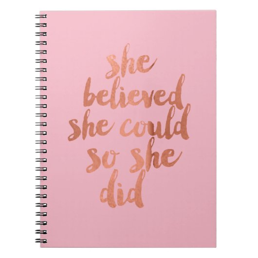 Sie glaubte, sie könnte - Notebook Notizblock (Vorderseite)