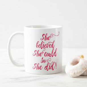 Sie glaubte, sie könnte so tun, dass Frauen Fraue Kaffeetasse