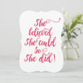 Sie glaubte, sie könnte so tun, dass Frauen Frauen Einladung (Stehend Vorderseite)