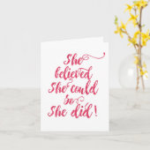 Sie glaubte, sie könnte so tun, dass Frauen Frauen Karte (Gelbe Blume)