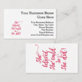 Sie glaubte, sie könnte so tun, dass Frauen Frauen Visitenkarte (Vorne/Hinten)