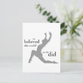 Sie glaubte, sie könnte tanzen postkarte (Stehend Vorderseite)