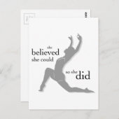 Sie glaubte, sie könnte tanzen postkarte (Vorne/Hinten)