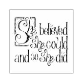 Sie glaubte, sie könnte und so tat sie es gummistempel (Prägung)