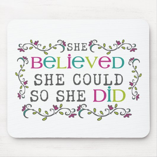 Sie glaubte, sie könnte zitieren mousepad (Vorne)