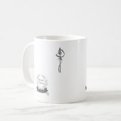 Sie glaubte Tasse GreyBlue auf Weiß (Vorderseite Links)