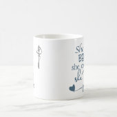 Sie glaubte Tasse GreyBlue auf Weiß (Mittel)