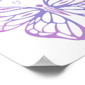 "Sie glaubte und so tat sie es!" Zitat Butterfly Poster (Ecke)