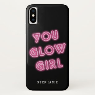 Sie glühen Mädchen, das Leuchtreklame   Ihren Case-Mate iPhone Hülle
