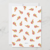 Sie Got die Einladung zur Brautdusche auf. (Rückseite)