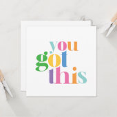 Sie Got diese farbenfrohe Ermutigung Inspiration Karte (Vorderseite/Rückseite Beispiel)