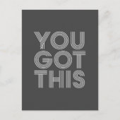 Sie Got diese inspirierende Zitat Retro Schwarz-we Postkarte (Vorderseite)