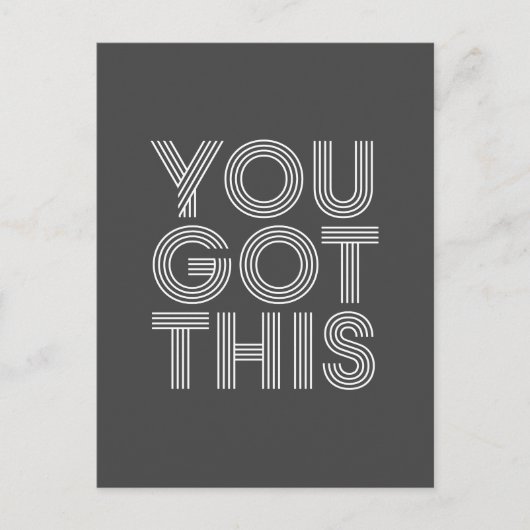 Sie Got diese inspirierende Zitat Retro Schwarz-we Postkarte (Vorderseite)