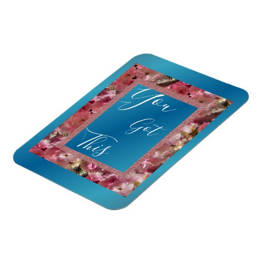 Sie Got diese rosa Frühlingsblüten Inspiration Magnet (Linke Seite)