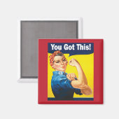 Sie Got diese Support-Unterstützung Rosie Magnet (Vorderseite/Rückseite)