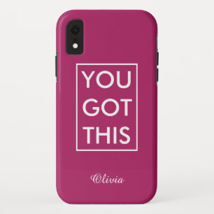 Sie Got diesen Namen Motivierend Quote Magenta Case-Mate iPhone Hülle