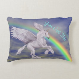 Sie Got dieses fliegende Einhorn Regenbogen Inspir Dekokissen