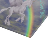 Sie Got dieses fliegende Einhorn Regenbogen Inspir Schneidebrett (Ecke)