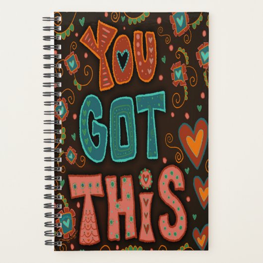 Sie Got dieses inspirierende Hübsche bunte Volk Planer (Vorderseite)